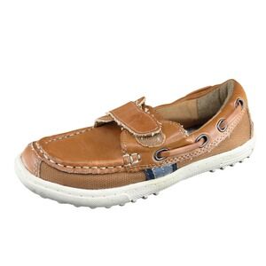 Cole Haan Toddler Boys Boat Shoes Size 11 Brown Leather Moc Toe Casual